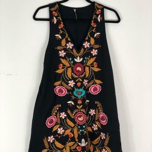 Free People mini dress, black, size M.